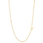 Initial &amp; Stone Necklace Silver/Gold [Pre-order Item]