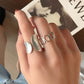 Geometric open ring, silver [Fast delivery]