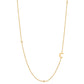 Initial &amp; Stone Necklace Silver/Gold [Pre-order Item]