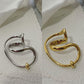 Snake Curve Ring Gold/Silver [Fast Shipping]