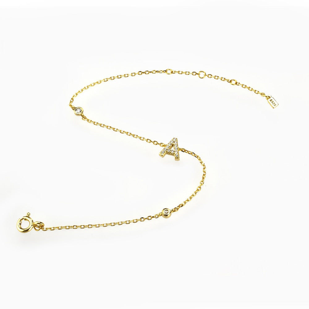 Initial Stone Bracelet Gold [Pre-order item]