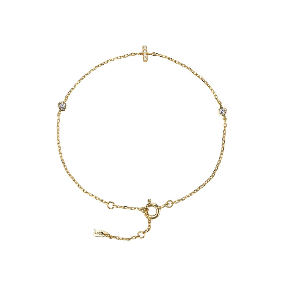 Initial Stone Bracelet Gold [Pre-order item]