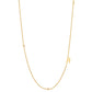 Initial &amp; Stone Necklace Silver/Gold [Pre-order Item]
