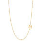 Initial &amp; Stone Necklace Silver/Gold [Pre-order Item]