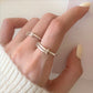 Double line design silver ring [Fast delivery]