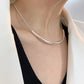 Curved Line Necklace Silver [Fast Shipping]