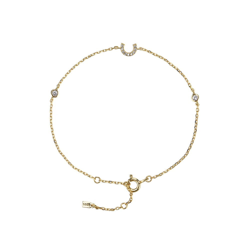 Initial Stone Bracelet Gold [Pre-order item]