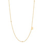 Initial &amp; Stone Necklace Silver/Gold [Pre-order Item]