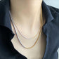 Two-tone snake chain necklace 2style [Fast delivery]