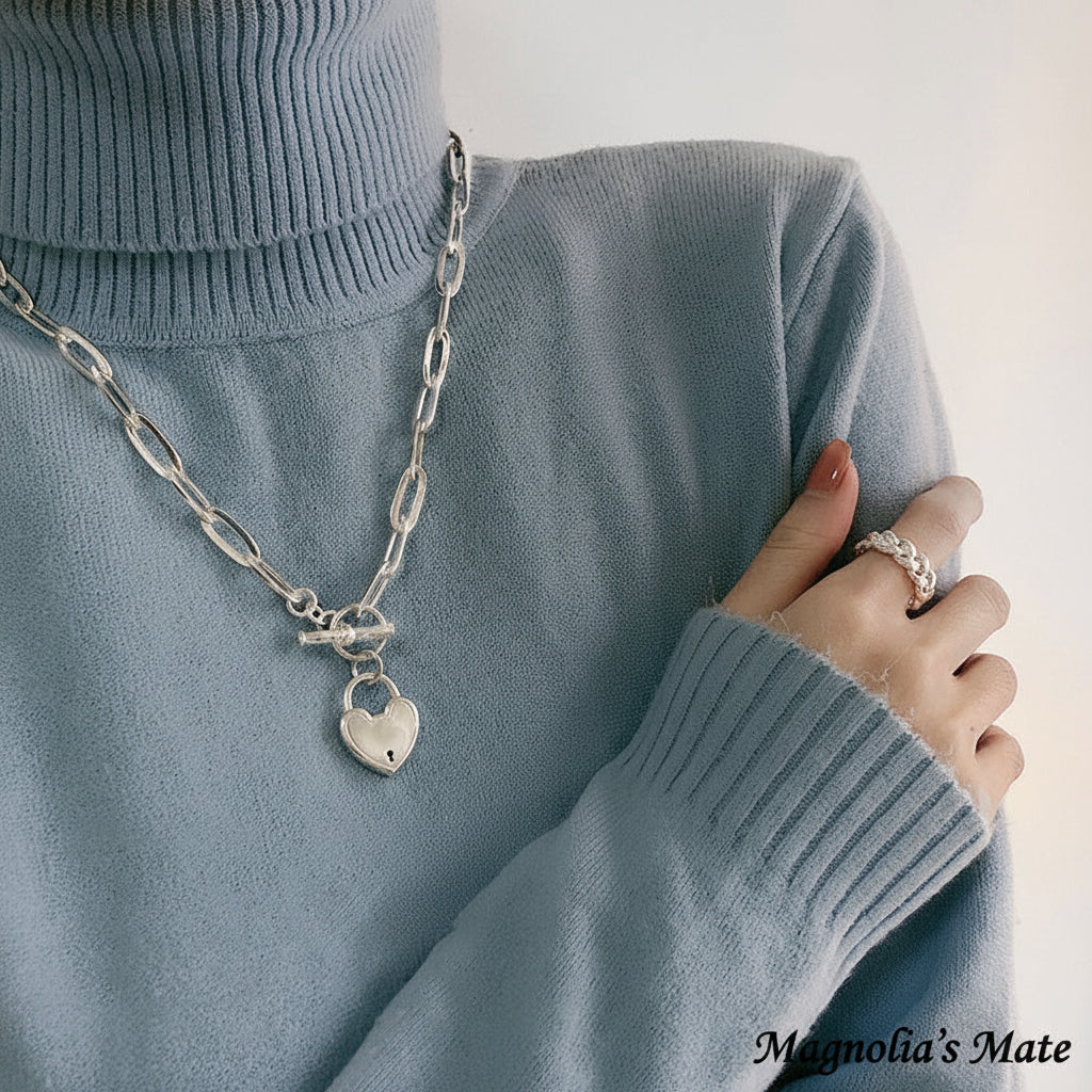 Heart Lock Chain Necklace [Fast Shipping]
