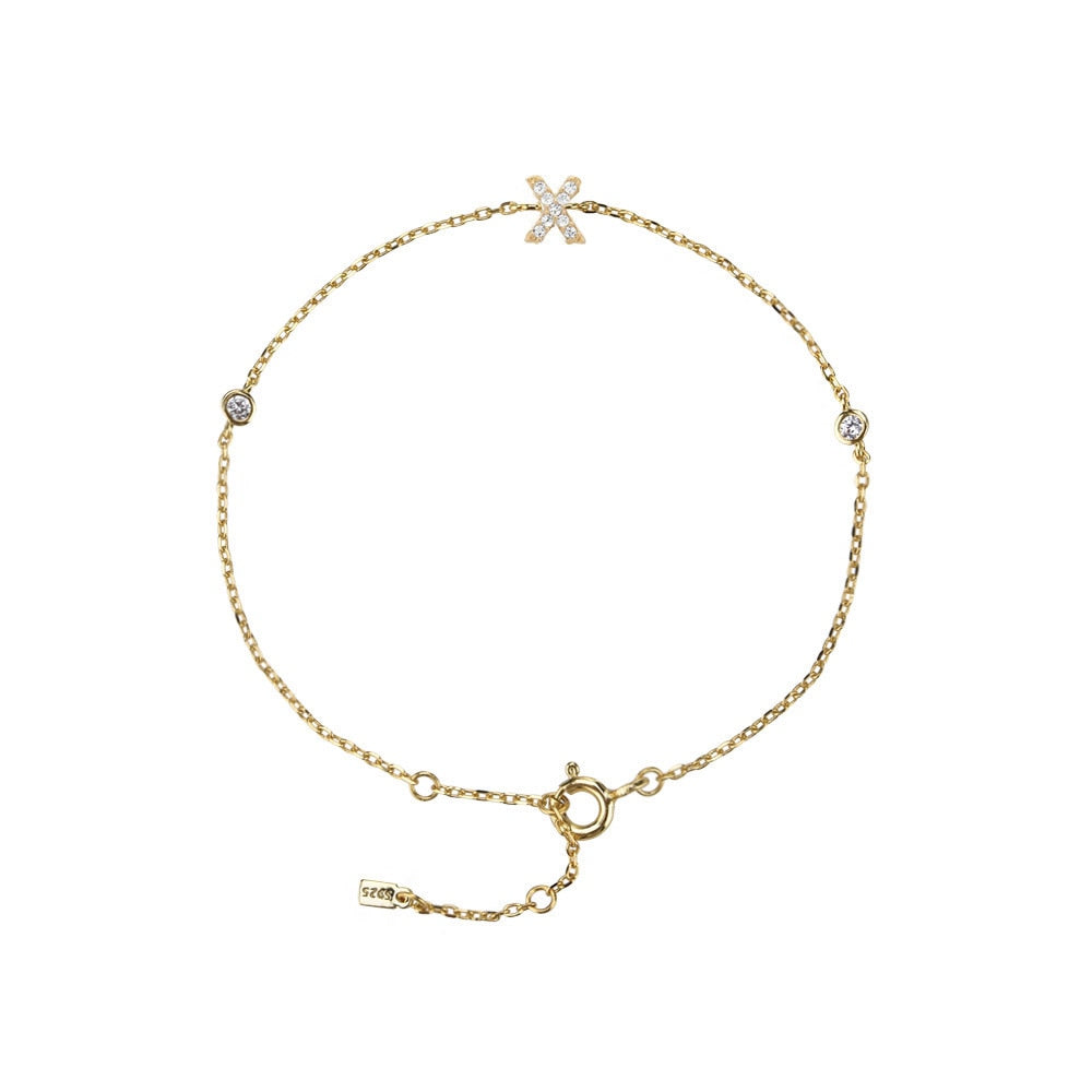 Initial Stone Bracelet Gold [Pre-order item]