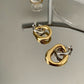 Glossy Two-tone 2-way Earrings [Pre-order item]