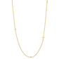 Initial &amp; Stone Necklace Silver/Gold [Pre-order Item]