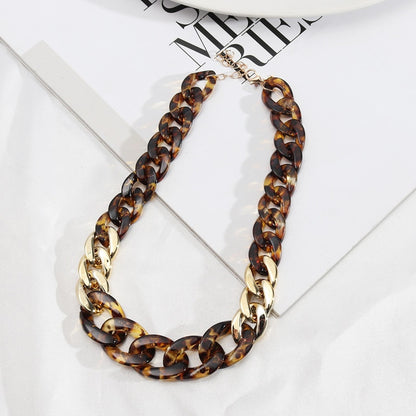 Gold accent chain necklace in 5 colors [Pre-order item]