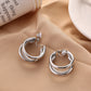 3-row hoop earrings in gold/silver [Fast shipping]
