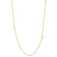 Initial &amp; Stone Necklace Silver/Gold [Pre-order Item]