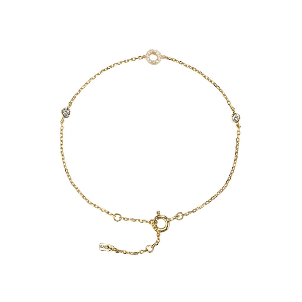 Initial Stone Bracelet Gold [Pre-order item]