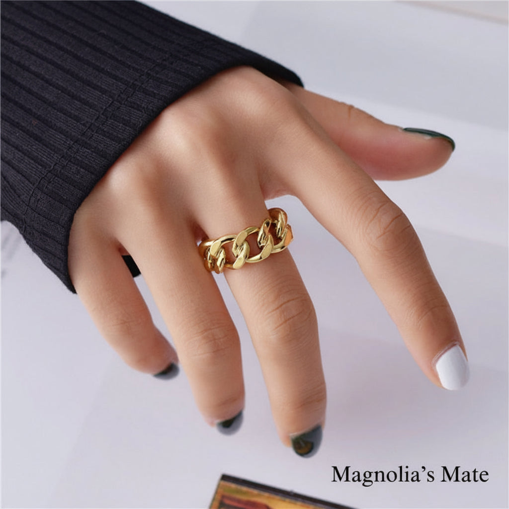 Classical Chain Ring Silver/Gold [Fast Shipping]