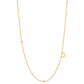 Initial &amp; Stone Necklace Silver/Gold [Pre-order Item]