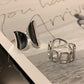Geometric open ring, silver [Fast delivery]