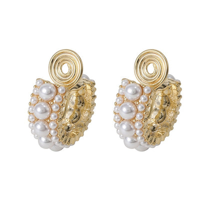 Mini pearl gold cuff earrings/earrings [Fast delivery]