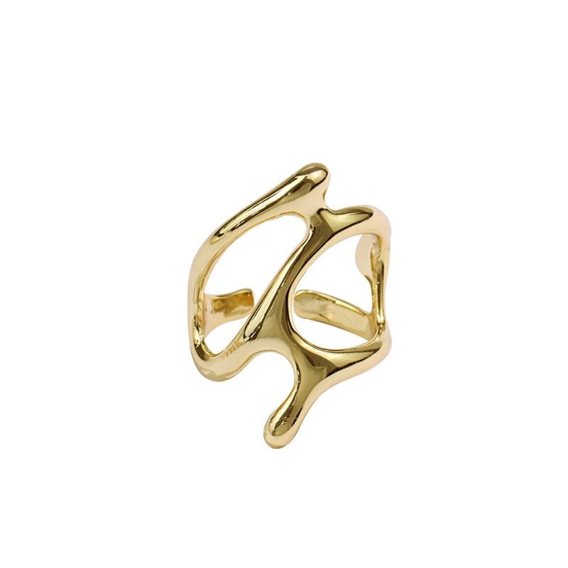 Tree branch motif ring silver/gold [Pre-order item]