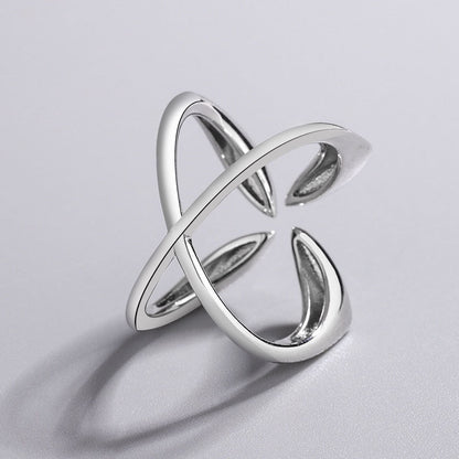 Symmetrical Cross Ring Silver/Gold [Fast Shipping]