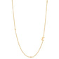 Initial &amp; Stone Necklace Silver/Gold [Pre-order Item]