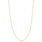 Initial &amp; Stone Necklace Silver/Gold [Pre-order Item]