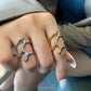 Tree branch motif ring silver/gold [Pre-order item]