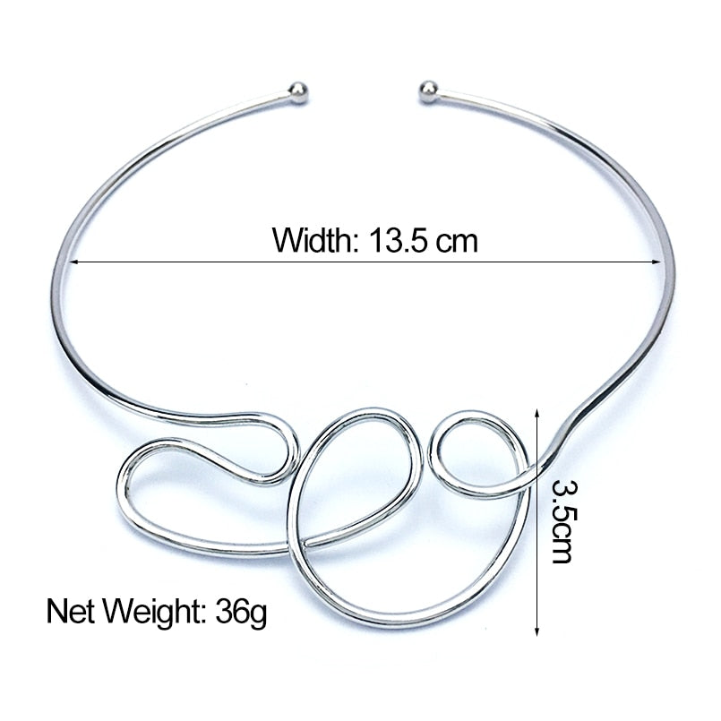 Art Wave Choker Gold/Silver [Fast Shipping]