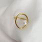 Pearl on Orbit Ring Gold [Fast Shipping]