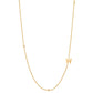 Initial &amp; Stone Necklace Silver/Gold [Pre-order Item]