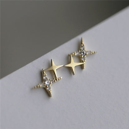 Double Star Earrings Gold/Silver [Pre-order Item]