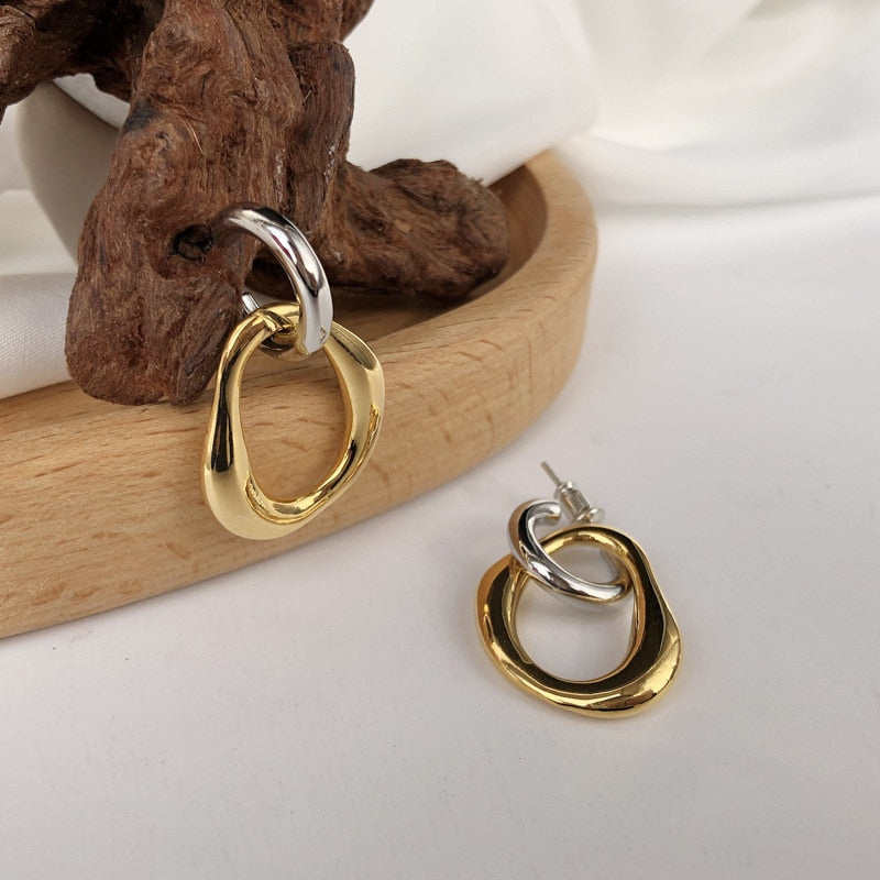 グロッシー ツートーン２wayピアス　【予約商品】