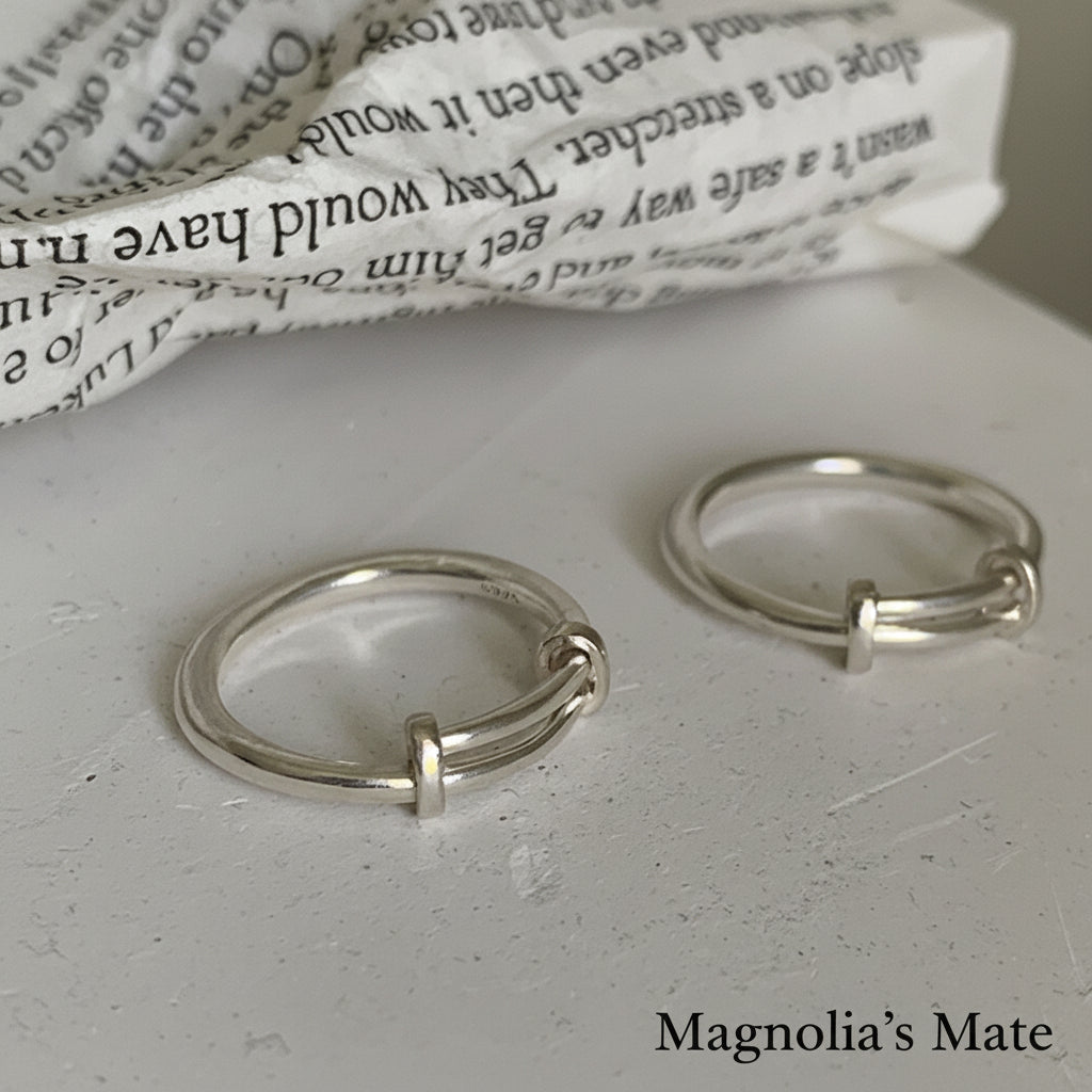 Double line design silver ring [Fast delivery]