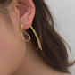 Folding String Earrings Gold/Silver [Outlet Item]
