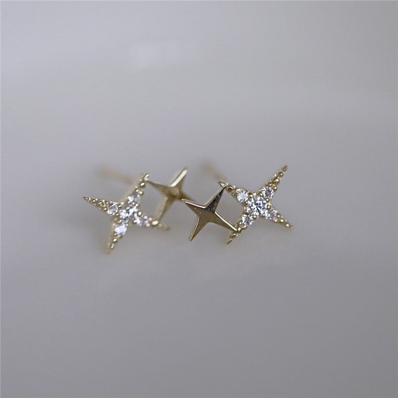 Double Star Earrings Gold/Silver [Pre-order Item]