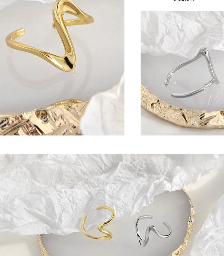 Twisted Wave Ring Gold/Silver [Pre-order item]