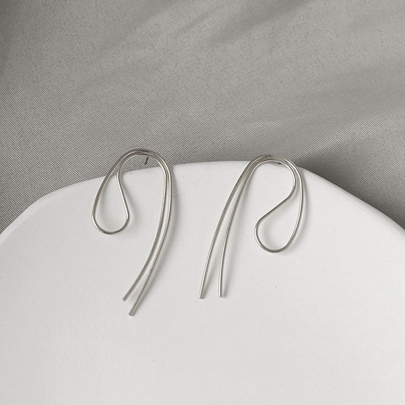 Folding String Earrings Gold/Silver [Outlet Item]