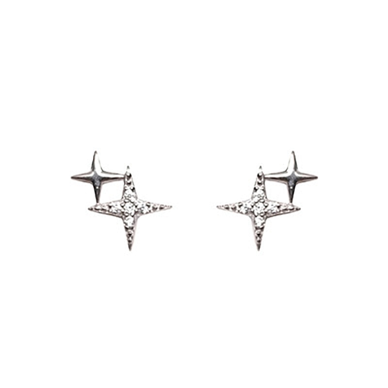 Double Star Earrings Gold/Silver [Pre-order Item]