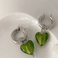 Clear Heart Drop Earrings 4 colors [Pre-order item]