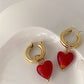 Clear Heart Drop Earrings 4 colors [Pre-order item]