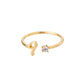 Initial Stone Ring AZ 3 colors [Pre-order item]