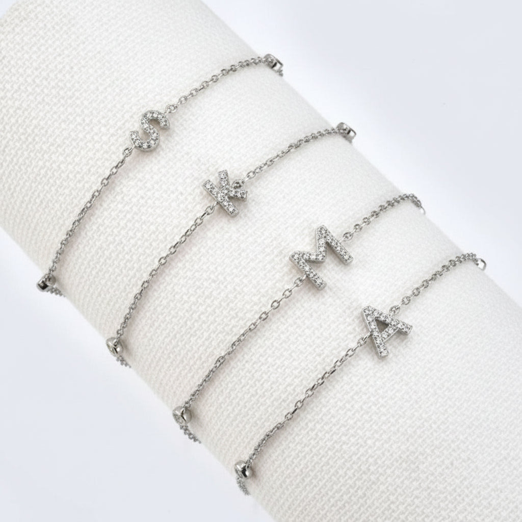 Initial Stone Bracelet Gold [Pre-order item]