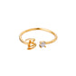 Initial Stone Ring AZ 3 colors [Pre-order item]