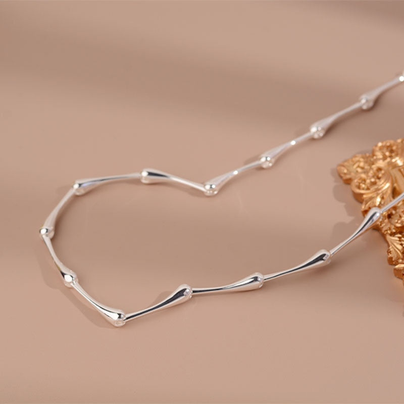 Fishbone Necklace Silver [Fast Shipping]