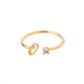 Initial Stone Ring AZ 3 colors [Pre-order item]