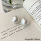 Matte Button Earrings Gold/Silver [Fast Shipping]