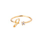 Initial Stone Ring AZ 3 colors [Pre-order item]